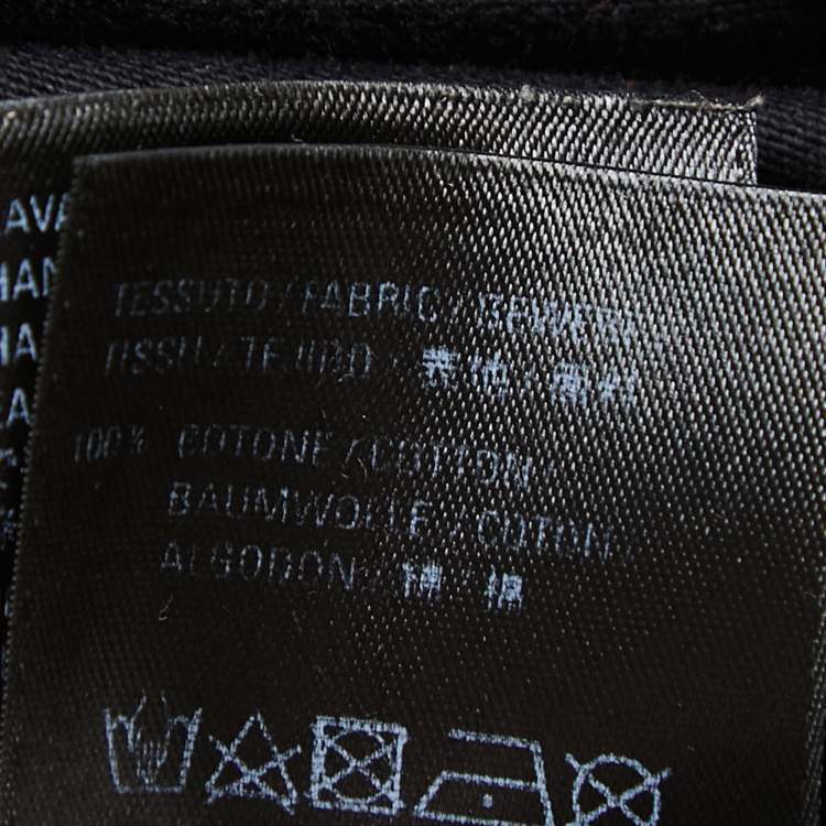 Pre Owned Balenciaga Black Cotton Logo Print T-Shirt XS