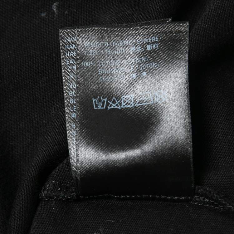Pre Owned Balenciaga Black Cotton BB Pixel Logo T-Shirt S