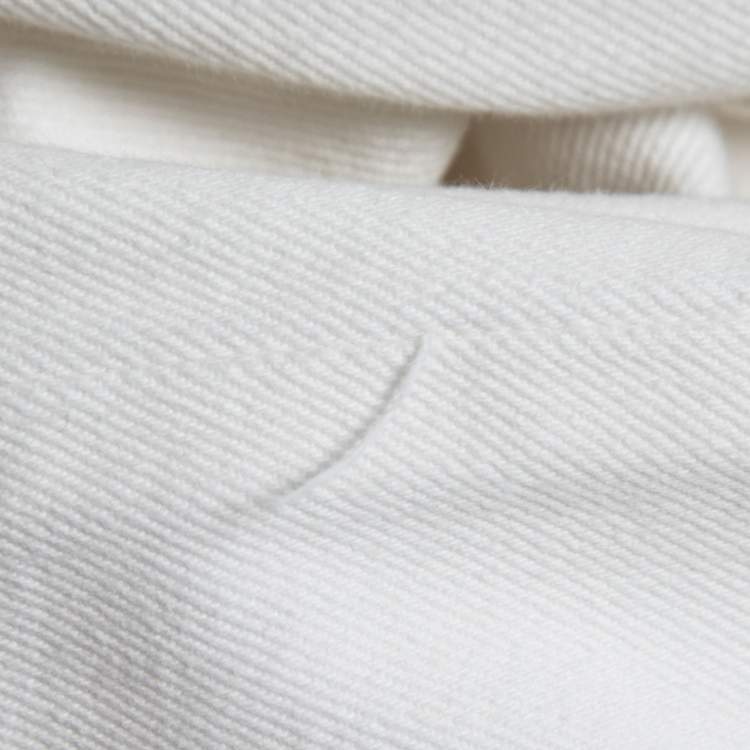 Pre Owned Balenciaga White Denim High Waist Jeans S Waist 24"
