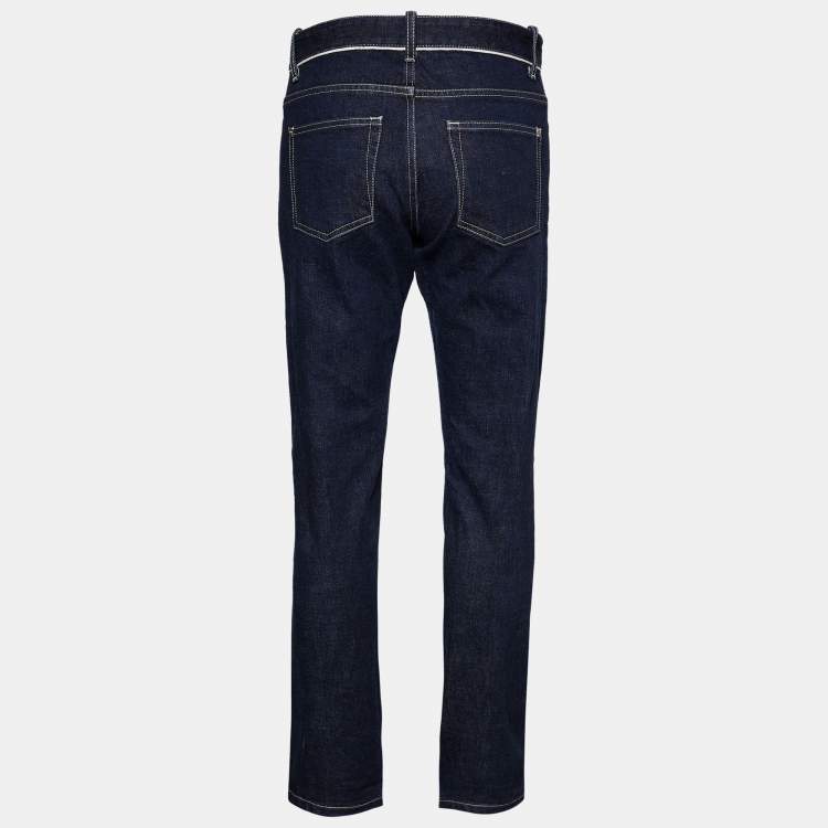 Pre Owned Balenciaga Navy Blue Denim Tapered Leg Jeans M