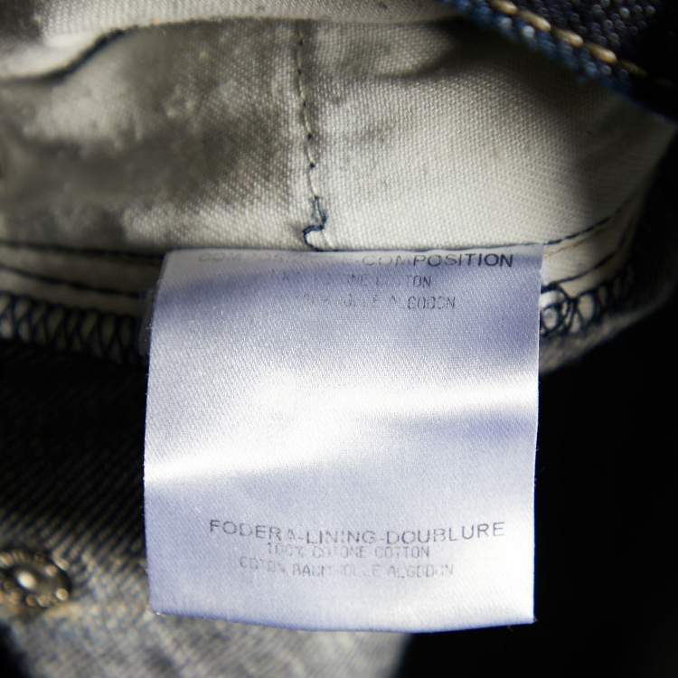 Pre Owned Balenciaga Navy Blue Denim Tapered Leg Jeans M