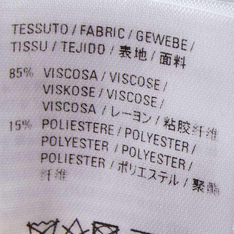 Pre Owned Balenciaga White Patterned Stretch Knit Full Sleeve T-Shirt S