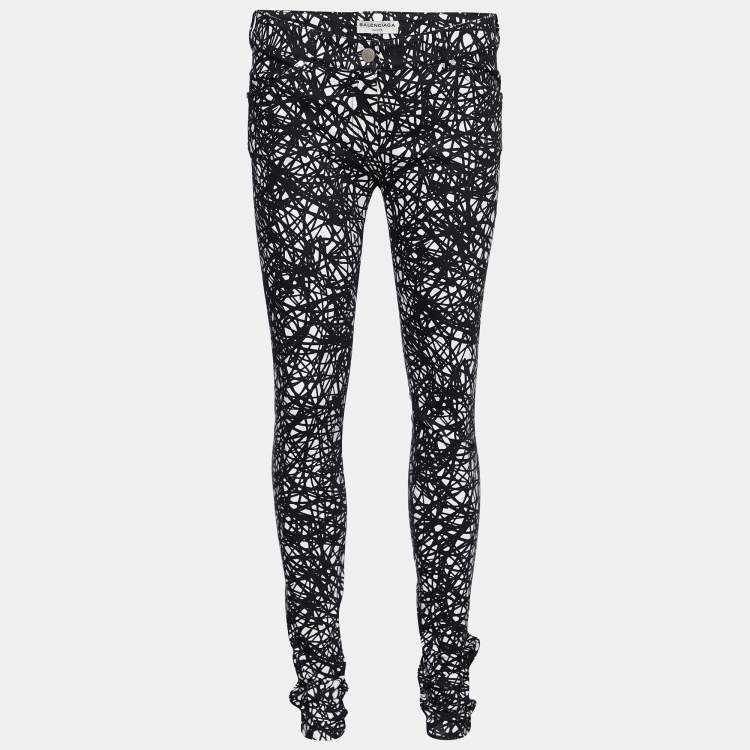 Balenciaga Black Printed Denim Tapered Leg Pants M Balenciaga | The Luxury  Closet