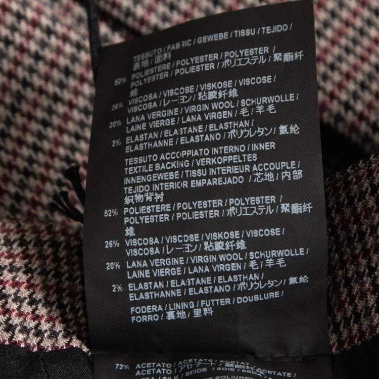 Pre Owned Balenciaga Multicolor Houndstooth Patterned Wool Blend Mini Skirt M