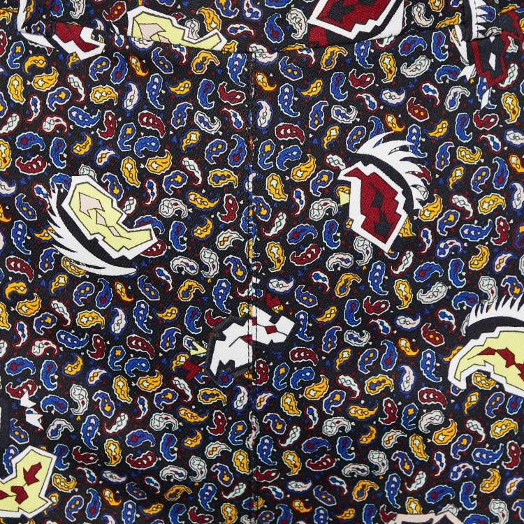 Pre Owned Balenciaga Multicolor Paisley Printed cotton Slim Fit Pants M