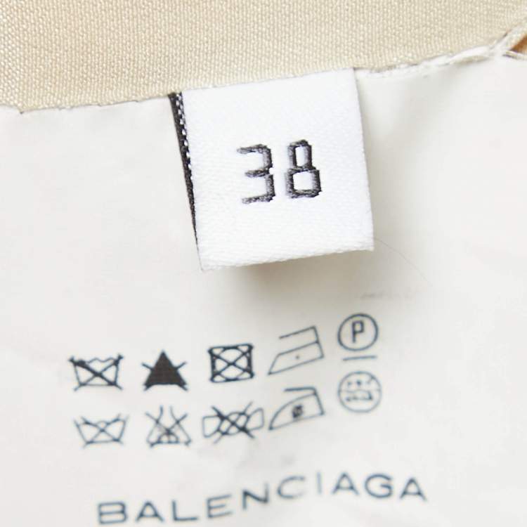 Pre Owned Balenciaga Multicolor Silk Zip Front Sleeveless Short Dress M