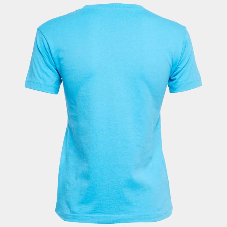 Balenciaga blue sales t shirt