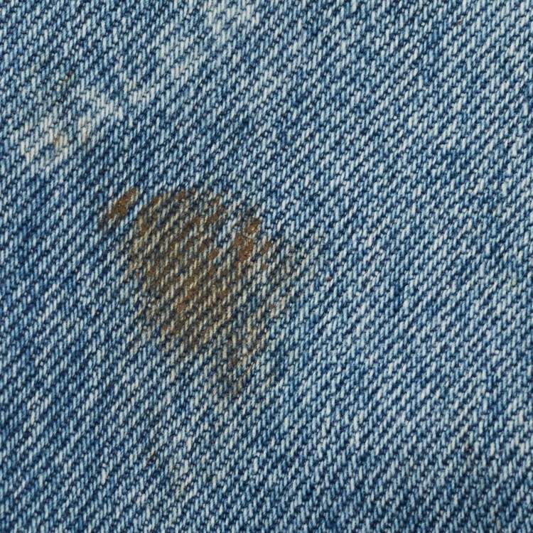 Pre Owned Balenciaga Blue Logo Printed Denim High Waist Straight Leg Jeans S Waist 24"