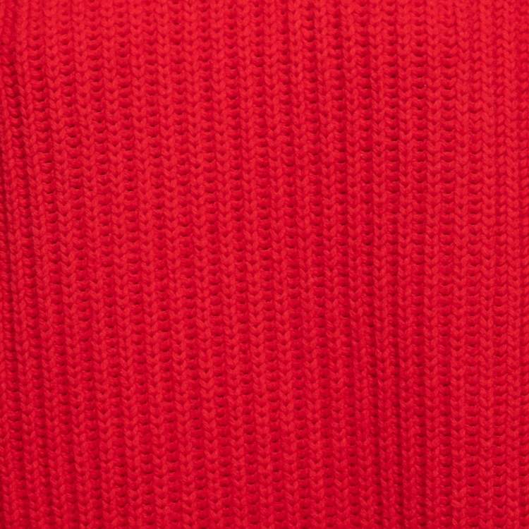Pre Owned Balenciaga Red Wool Knit Turtle Neck Sweater M