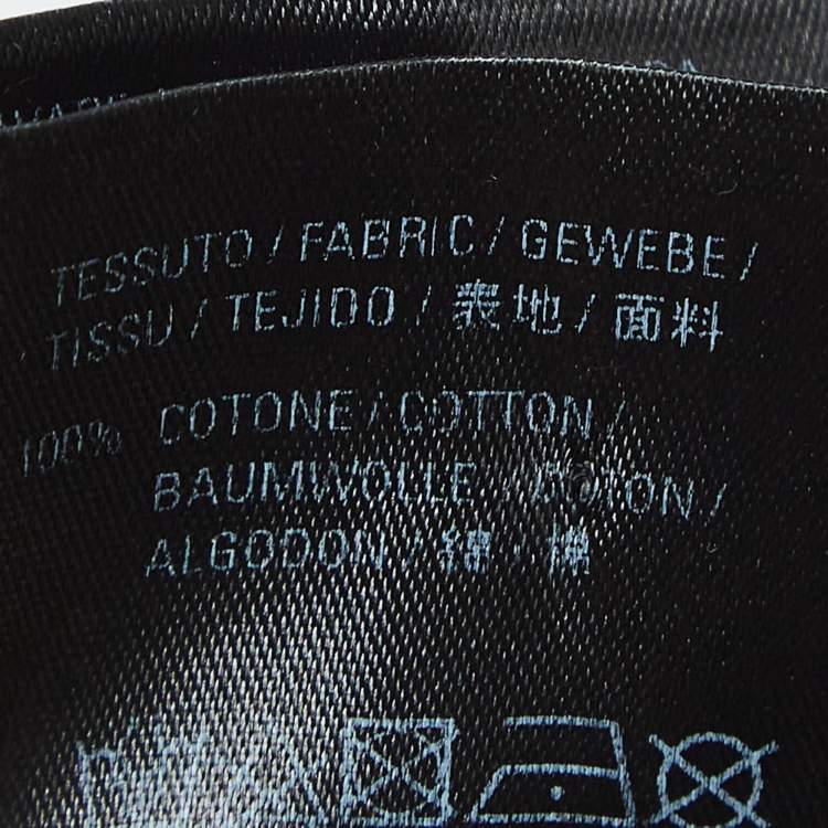 Pre Owned Balenciaga Grey Washed Cotton Logo Print Hoodie XS