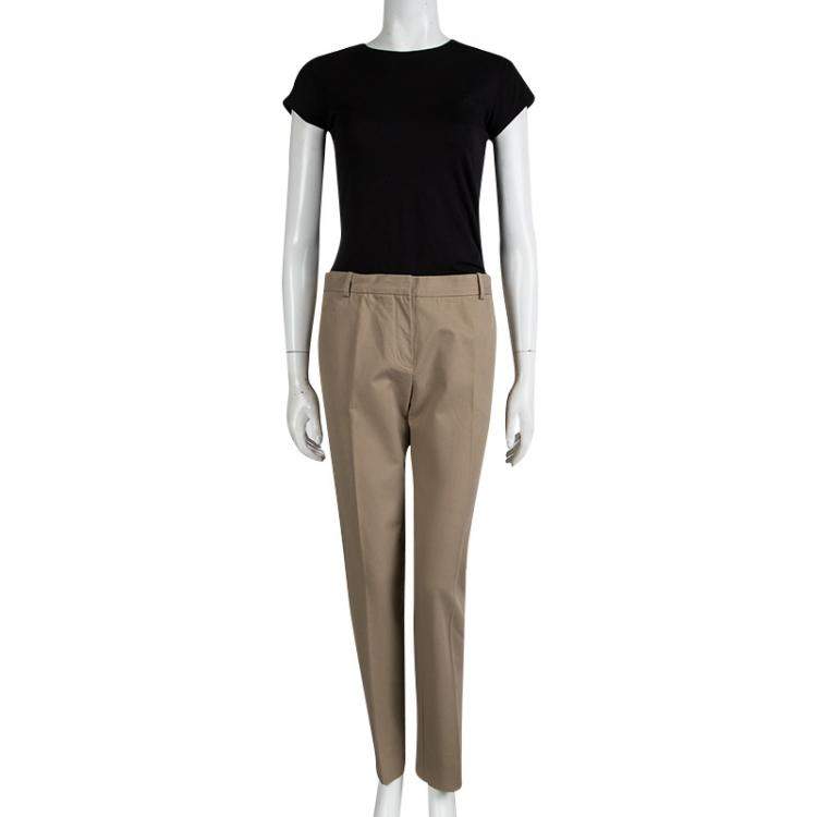 Pre Owned Balenciaga Brown Cotton Tailored Pants M