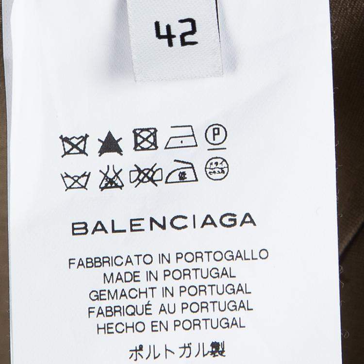Pre Owned Balenciaga Brown Cotton Tailored Pants M