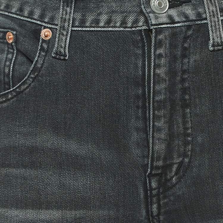 Pre Owned Balenciaga Grey Washed Denim Slim Fit Jeans S Waist 27"