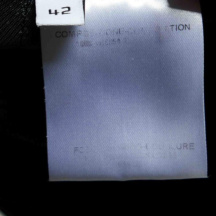 Pre Owned Balenciaga Black Crepe Gathered Mini Dress L