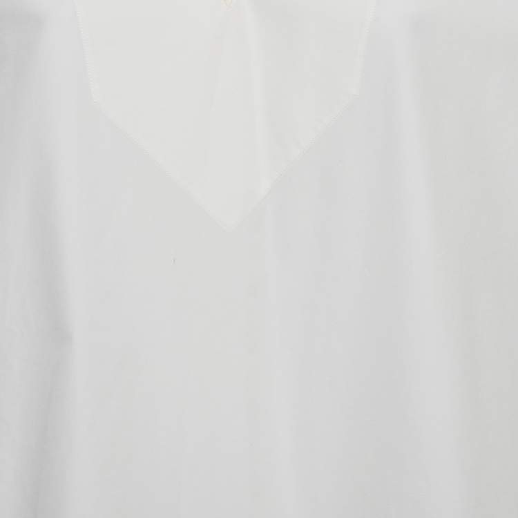 Pre Owned Balenciaga White Cotton Oversized Tunic Top S