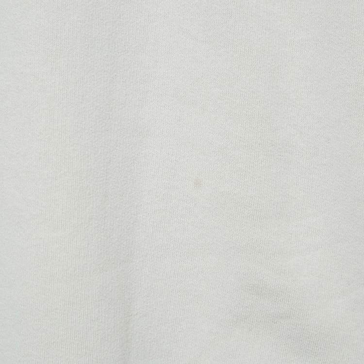 Pre Owned Balenciaga Grey Paris Fashion Week Print Cotton Hooded Sweatshirt XS