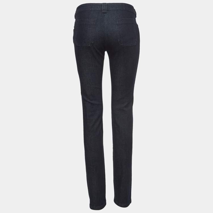 Pre Owned Balenciaga Navy Blue Denim Slim Fit Jeans M Waist 32''