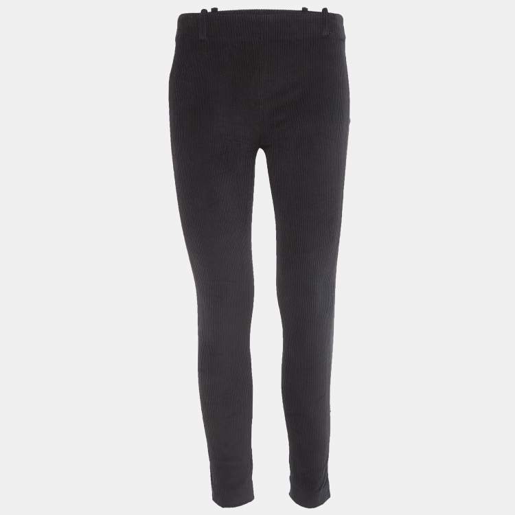Pre Owned Balenciaga Black Textured Corduroy Slim Fit Trousers S