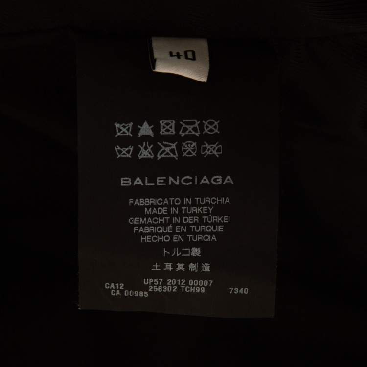 Pre Owned Balenciaga Yellow Leather Zipper Riders Jacket M