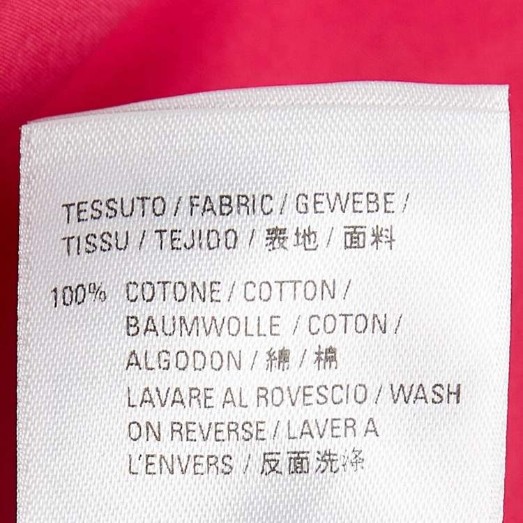 Pre Owned Balenciaga Pink Logo Print Cotton Oversized Shirt S