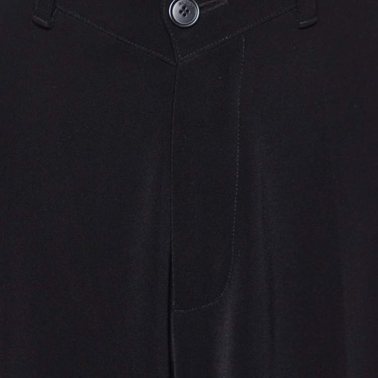 Pre Owned Balenciaga Black Jersey V-Neck Trousers L