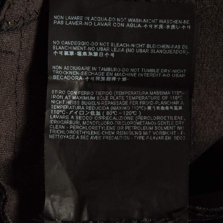 Pre Owned Balenciaga Black Leather Skinny Trousers M