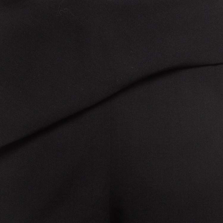 Pre Owned Balenciaga Black Wool Draped Detail Trousers M