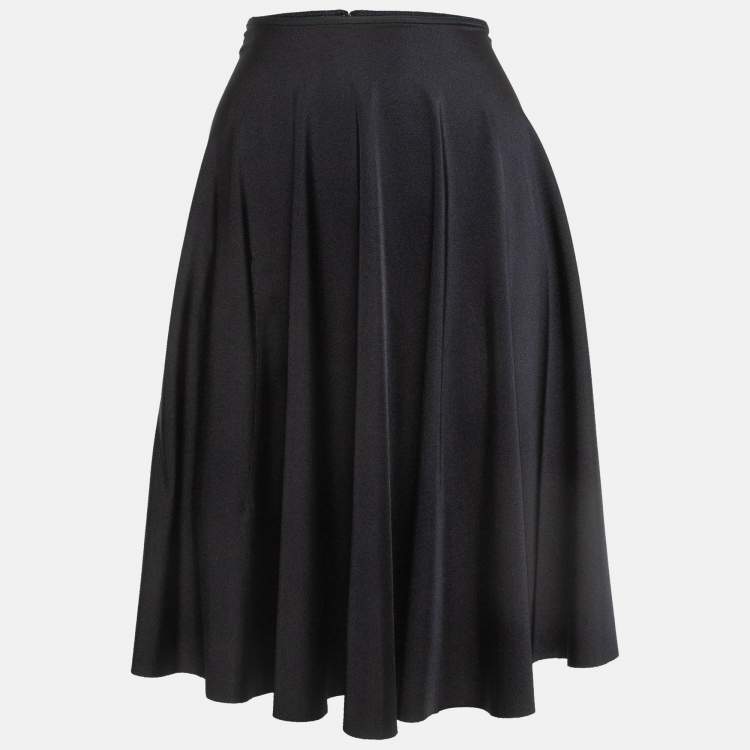 Pre Owned Balenciaga Black Jersey Cape Top S
