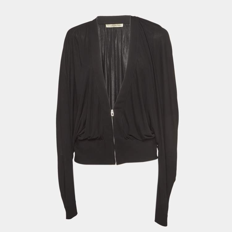 Pre Owned Balenciaga Black Jersey Loose Fit Jacket M