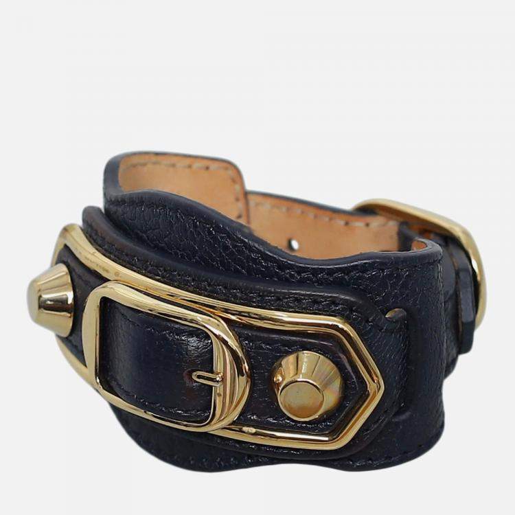Pre Owned Balenciaga Arena Giant Leather Bracelet