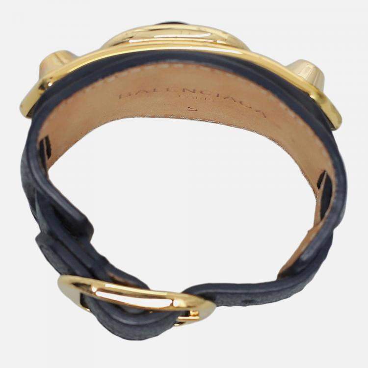 Pre Owned Balenciaga Arena Giant Leather Bracelet