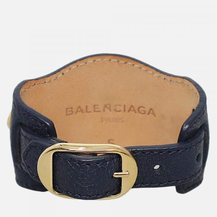 Pre Owned Balenciaga Arena Giant Leather Bracelet