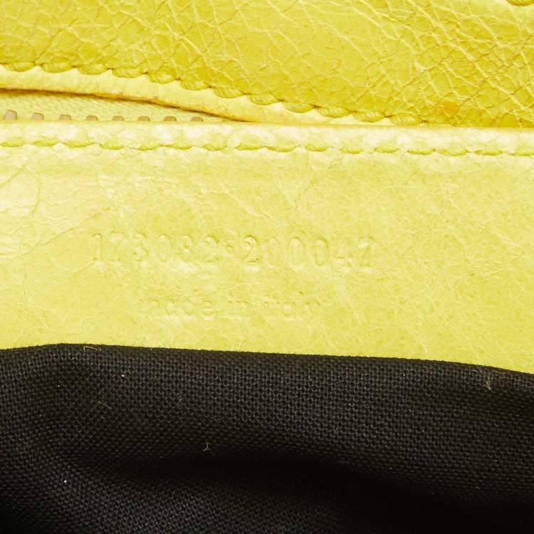 Pre Owned Balenciaga Yellow Leather GSH Part Time Tote