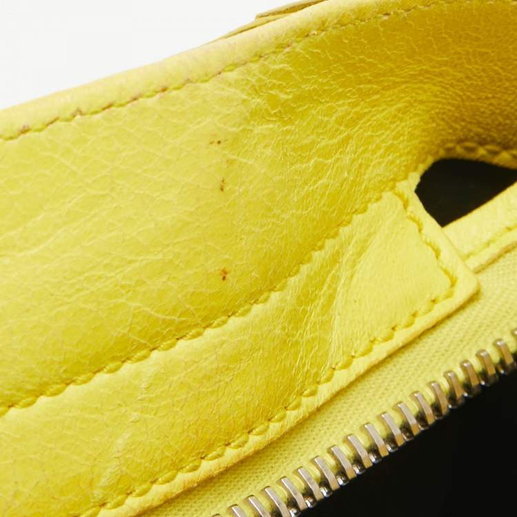 Pre Owned Balenciaga Yellow Leather GSH Part Time Tote