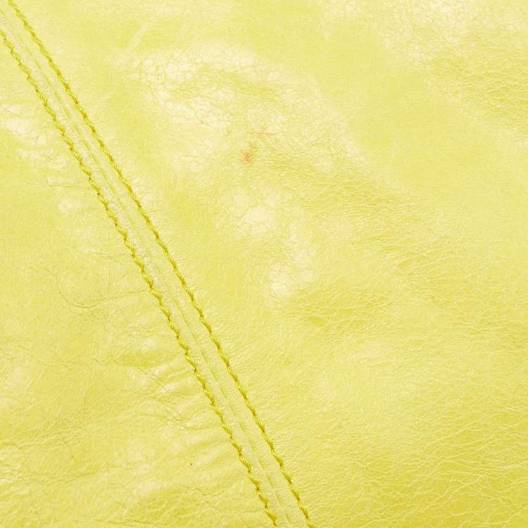 Pre Owned Balenciaga Yellow Leather GSH Part Time Tote