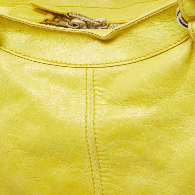 Pre Owned Balenciaga Yellow Leather GSH Part Time Tote