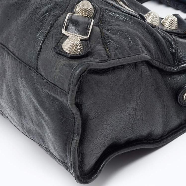 Pre Owned Balenciaga Deep Green Leather GSH Classic City Bag