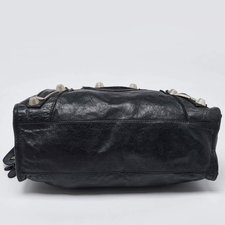 Pre Owned Balenciaga Deep Green Leather GSH Classic City Bag