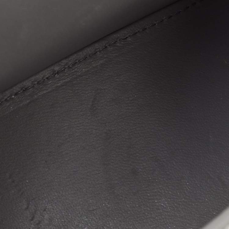 Pre Owned Balenciaga Grey Croc Embossed Leather XS Hourglass Top Handle Bag