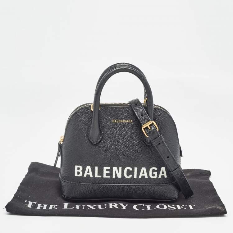 Pre Owned Balenciaga Black Leather XS Ville Satchel