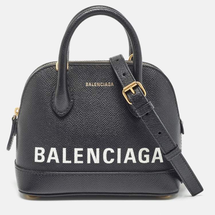 Pre Owned Balenciaga Black Leather XS Ville Satchel