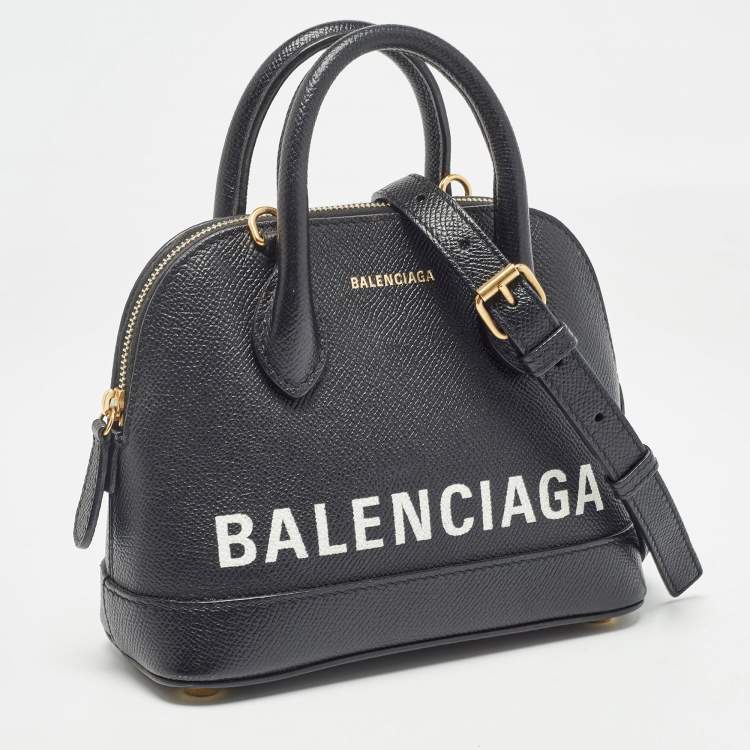 Pre Owned Balenciaga Black Leather XS Ville Satchel