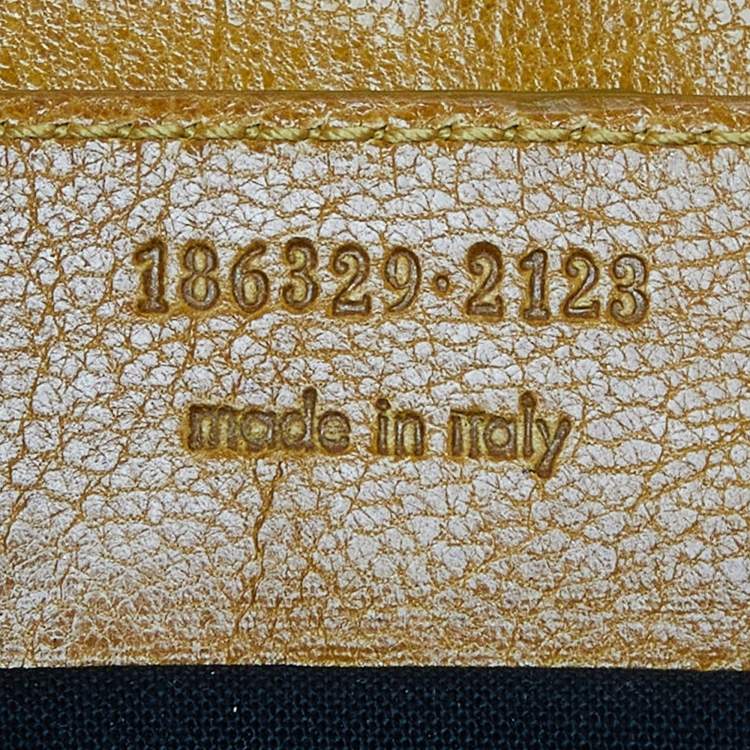 Pre Owned Balenciaga Yellow/Black Leather and Patent Leather Lune Clutch