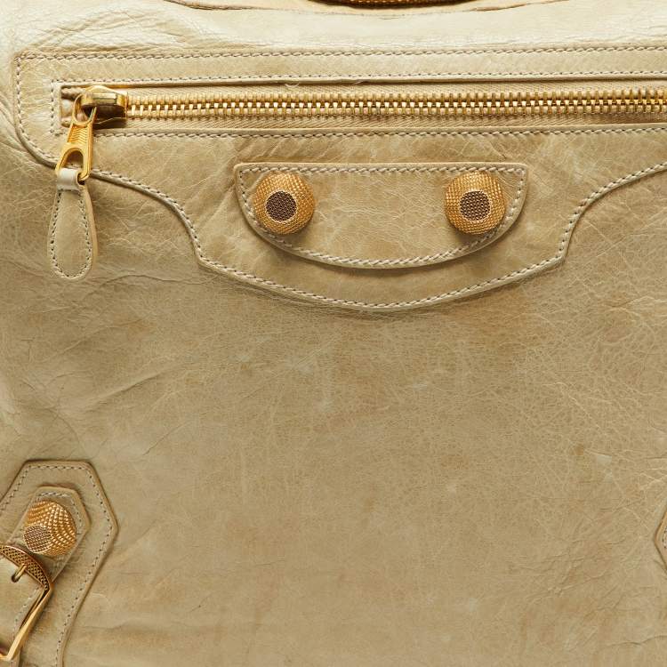 Pre Owned Balenciaga Beige Leather GGH Day Hobo