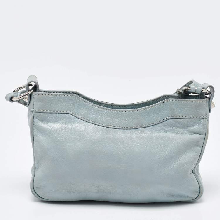 Pre Owned Balenciaga Blue Leather Classic Hip Crossbody Bag