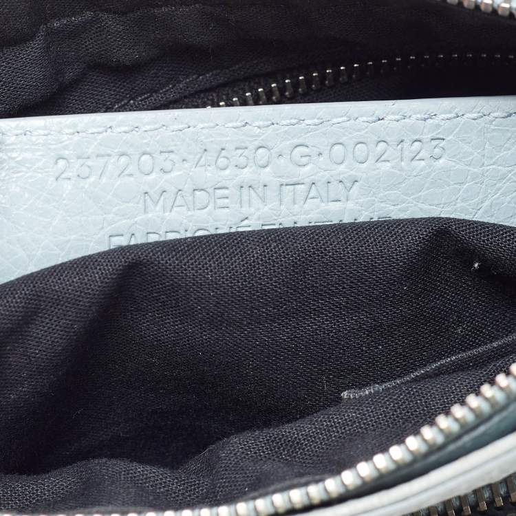 Pre Owned Balenciaga Blue Leather Classic Hip Crossbody Bag