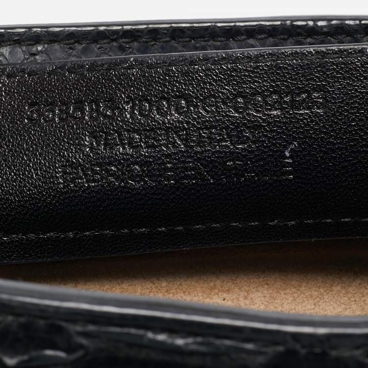 Pre Owned Balenciaga Black Python Mini Papier A4 Tote