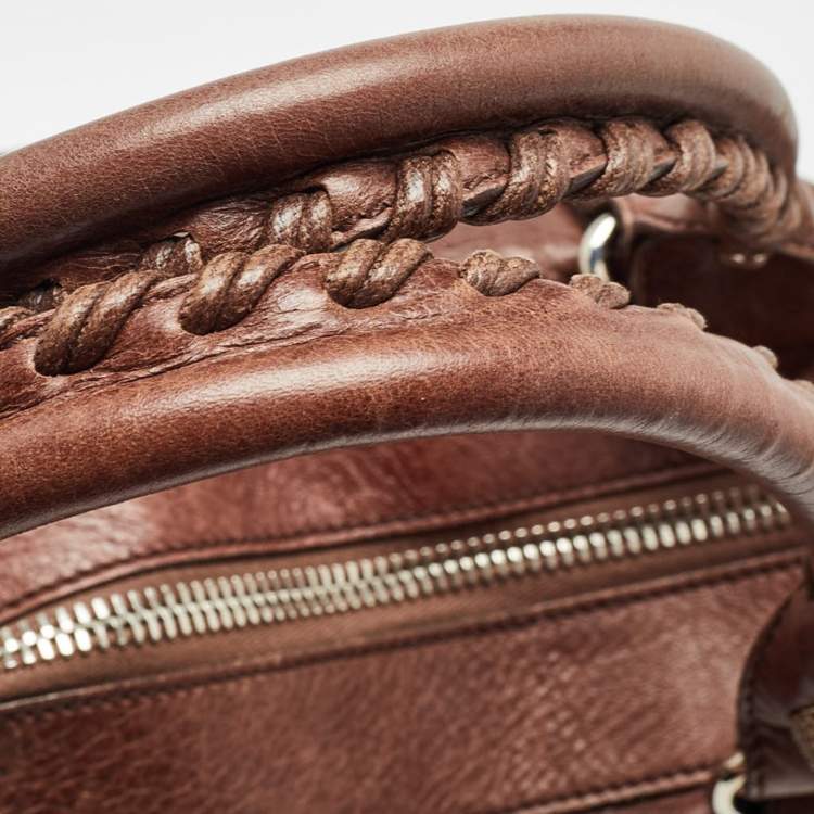 Pre Owned Balenciaga Brown Leather SGH Giant Work Bag