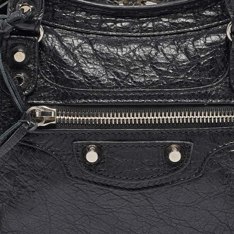 Pre Owned Balenciaga Black Leather Small Classic City Bag