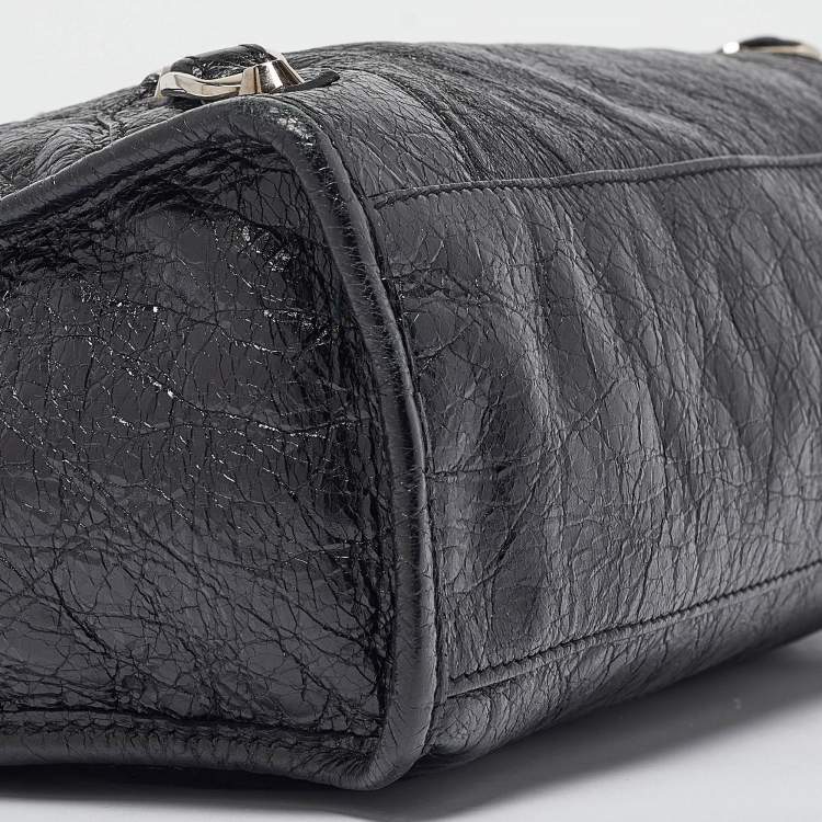 Pre Owned Balenciaga Black Leather Small Classic City Bag